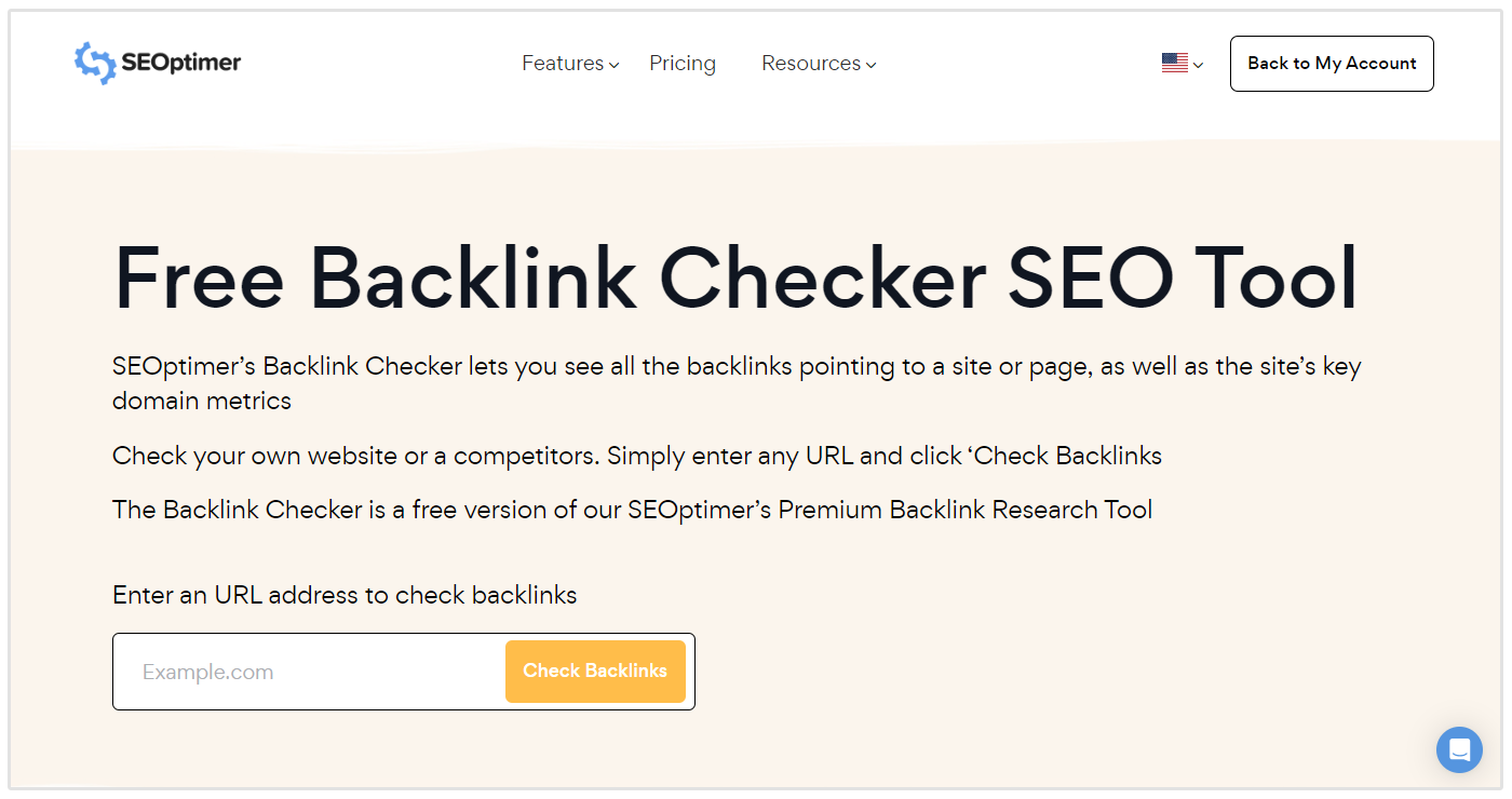 Strumento di controllo dei backlink